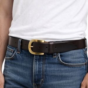 Vintage Soft Steerhide Brown Leather Belt 36